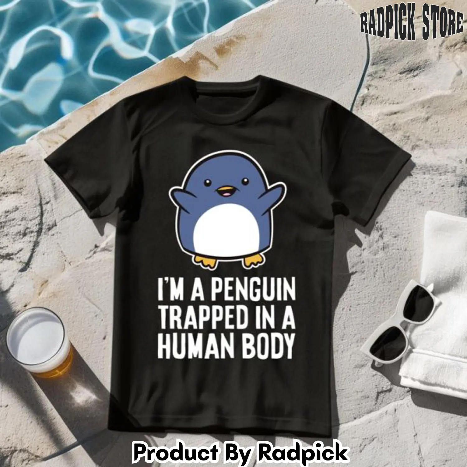 Im a penguin trapped in a human body tshirt rp2625386